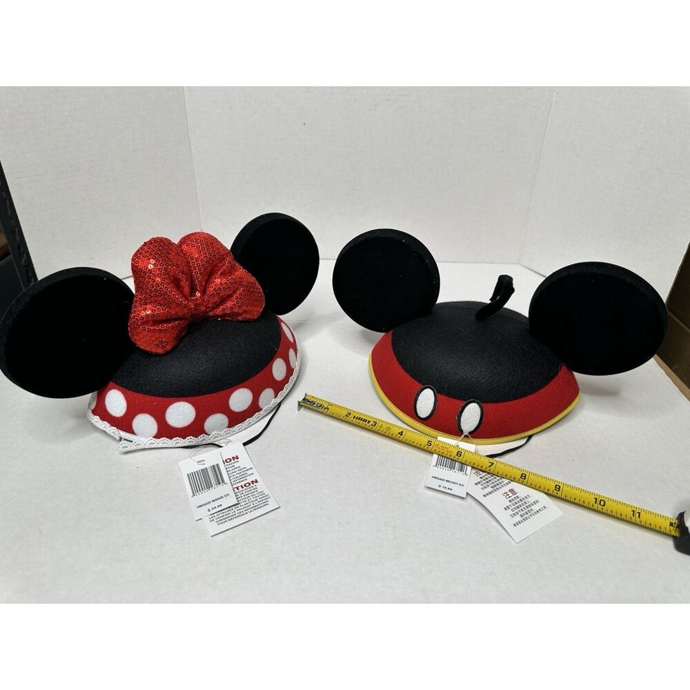 Disney His & Hers Mickey and Minnie Mouse Ears Cap Hat Set New Edition Tags